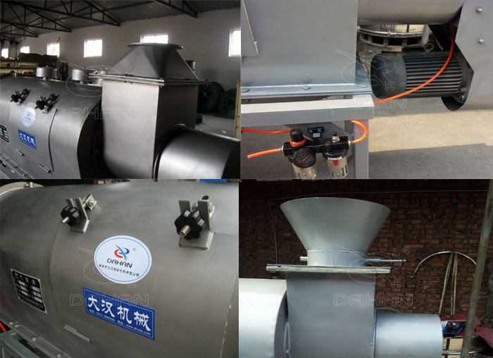 氣旋篩：電機(jī)，進(jìn)料口，氣壓裝置等特寫(xiě)圖片
